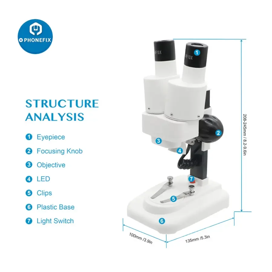20X 40X Binocular Stereo Microscope For PCB Soldering Observation - Image 8