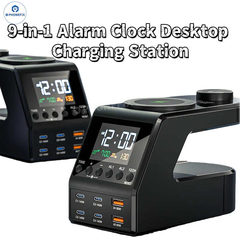 240W Desktop Fast Charger With Wireless Charging for Phone Watch - Image 3