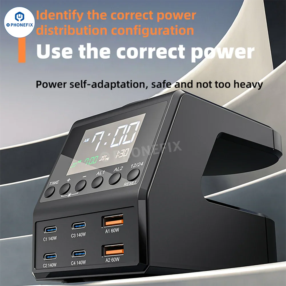 240W Desktop Fast Charger With Wireless Charging for Phone Watch - Image 5