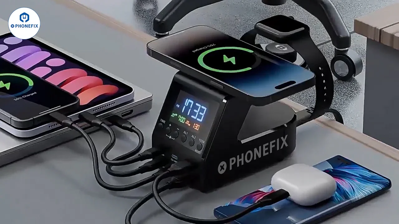 240W Desktop Fast Charger With Wireless Charging for Phone Watch - Image 6
