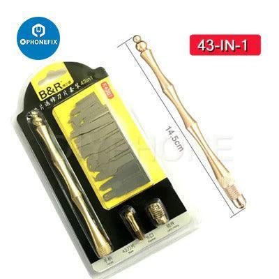 Phone PCB BGA Chip Burin Graver Scraper Cutter Blade Set 43pcs/set - Image 3