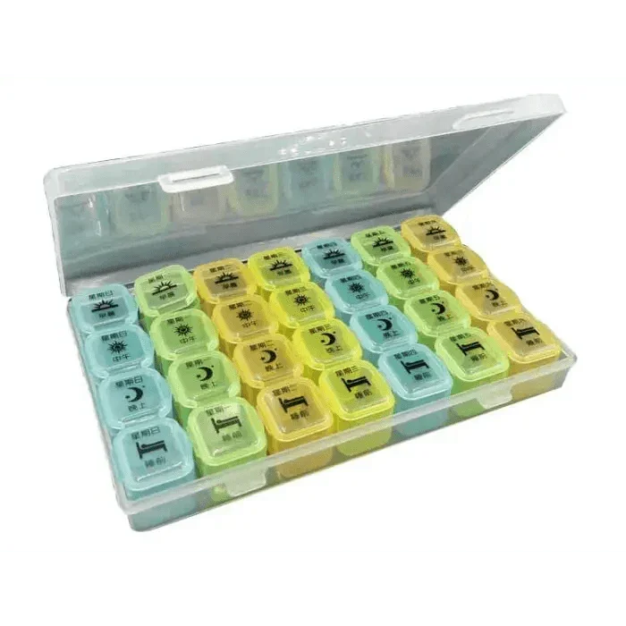 28 Grids Plastic Transparent Parts Storage Box Colorful Container - Image 3
