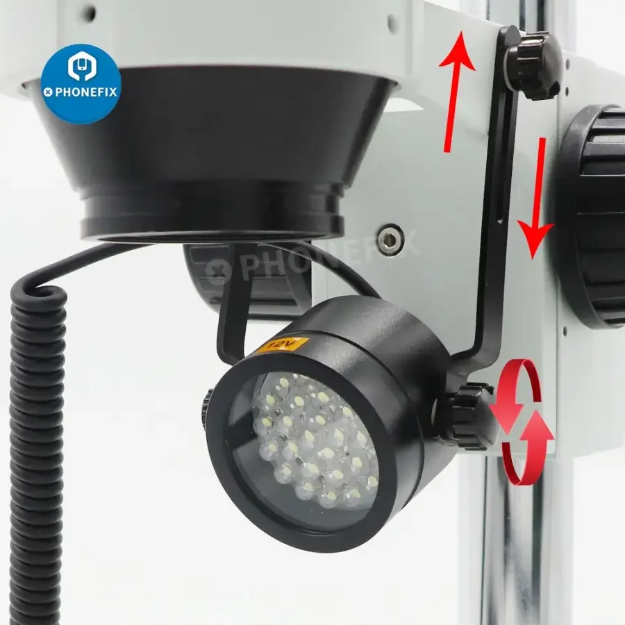 28 LEDs Slant Ring Light Illuminator Oblique Light Source Lamp For Stereo Microscop - Image 11