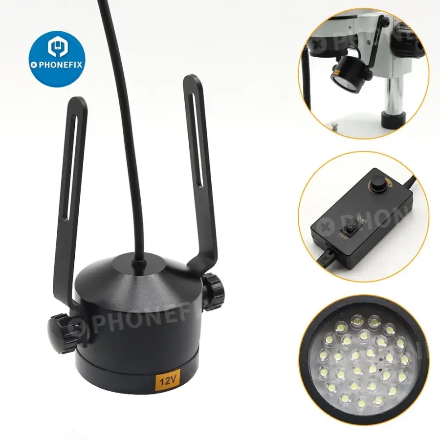 28 LEDs Slant Ring Light Illuminator Oblique Light Source Lamp For Stereo Microscop - Image 8
