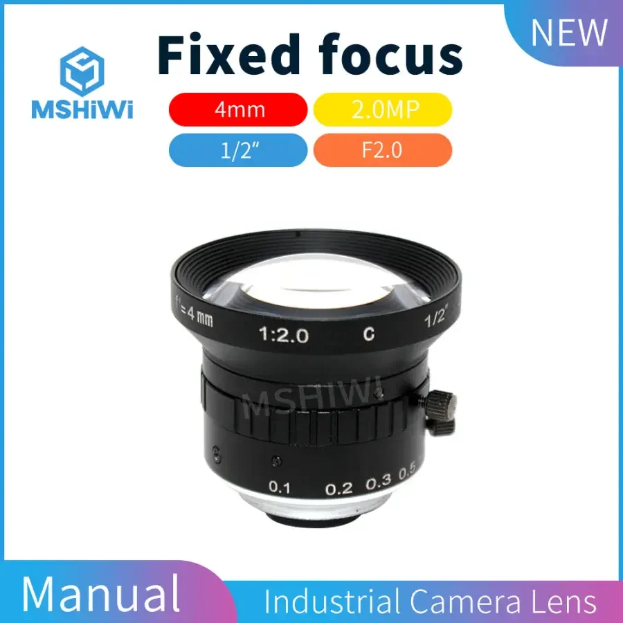 2MP 4mm Prime Lens 1/2'' Aperture F2.0 Industrial Camera Lens - Image 2