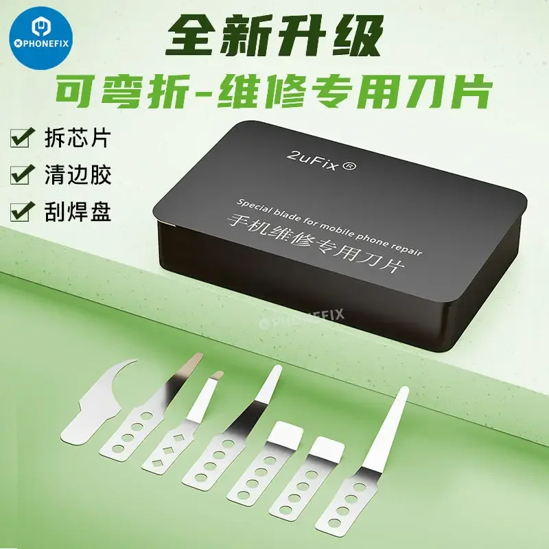 2uFix Special Bent Blade Set IC Removal Mobile Phone Repair - Image 3