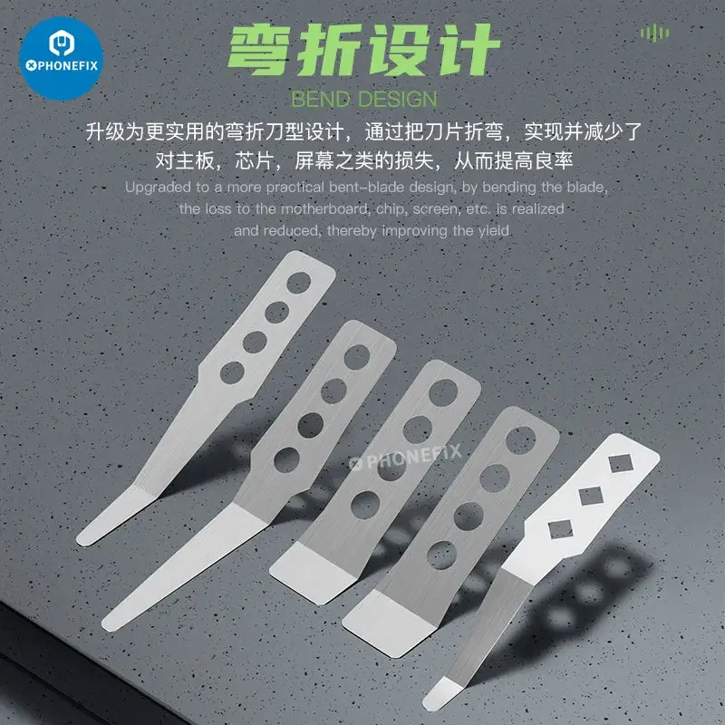 2uFix Special Bent Blade Set IC Removal Mobile Phone Repair - Image 6