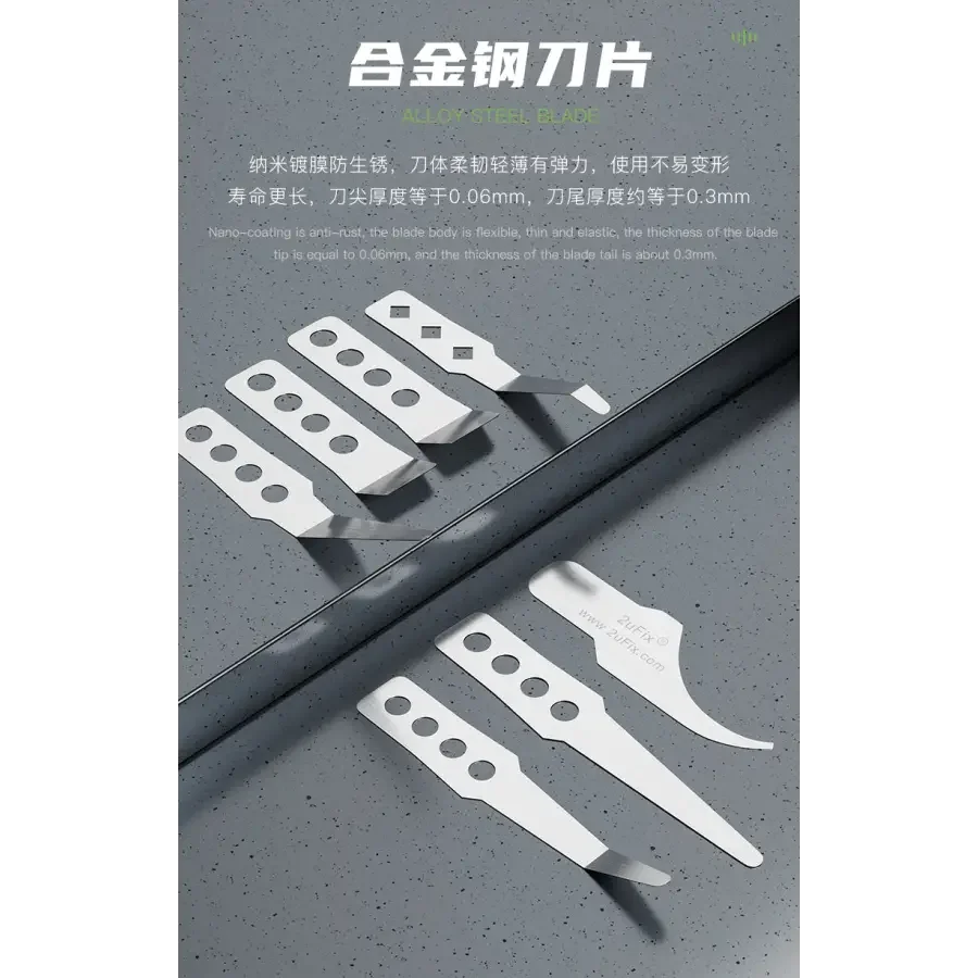2uFix Special Bent Blade Set IC Removal Mobile Phone Repair - Image 9