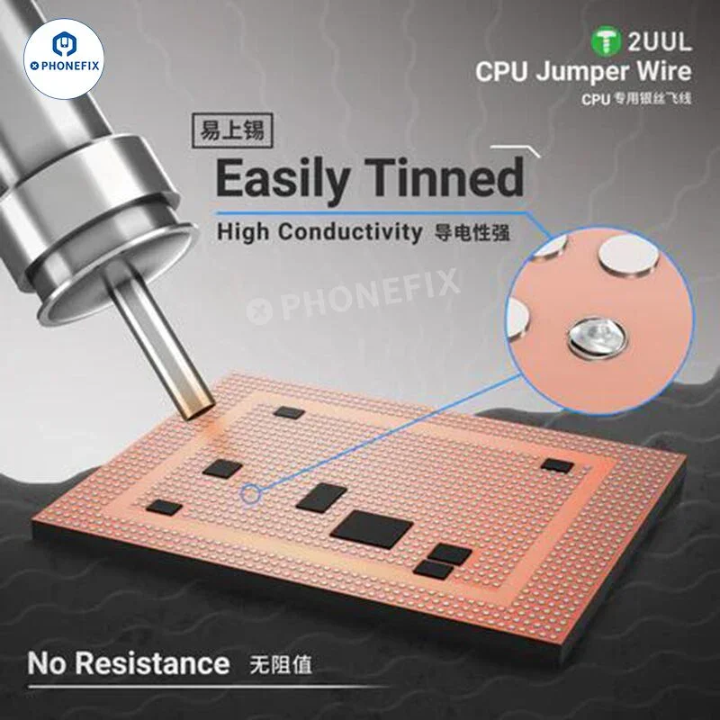 2UUL 0.01/0.02/0.009mm Jumper Wire for Phone PCB CPU Soldering Repair - Image 3