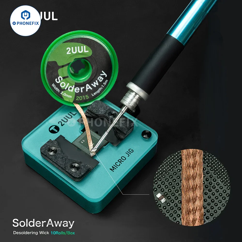 2UUL 2015 Desoldering Wick Phone Repair Kit PCB Welding Wire - Image 3