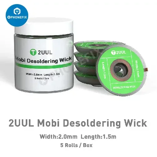2UUL 2015 Desoldering Wick Phone Repair Kit PCB Welding Wire - Image 7