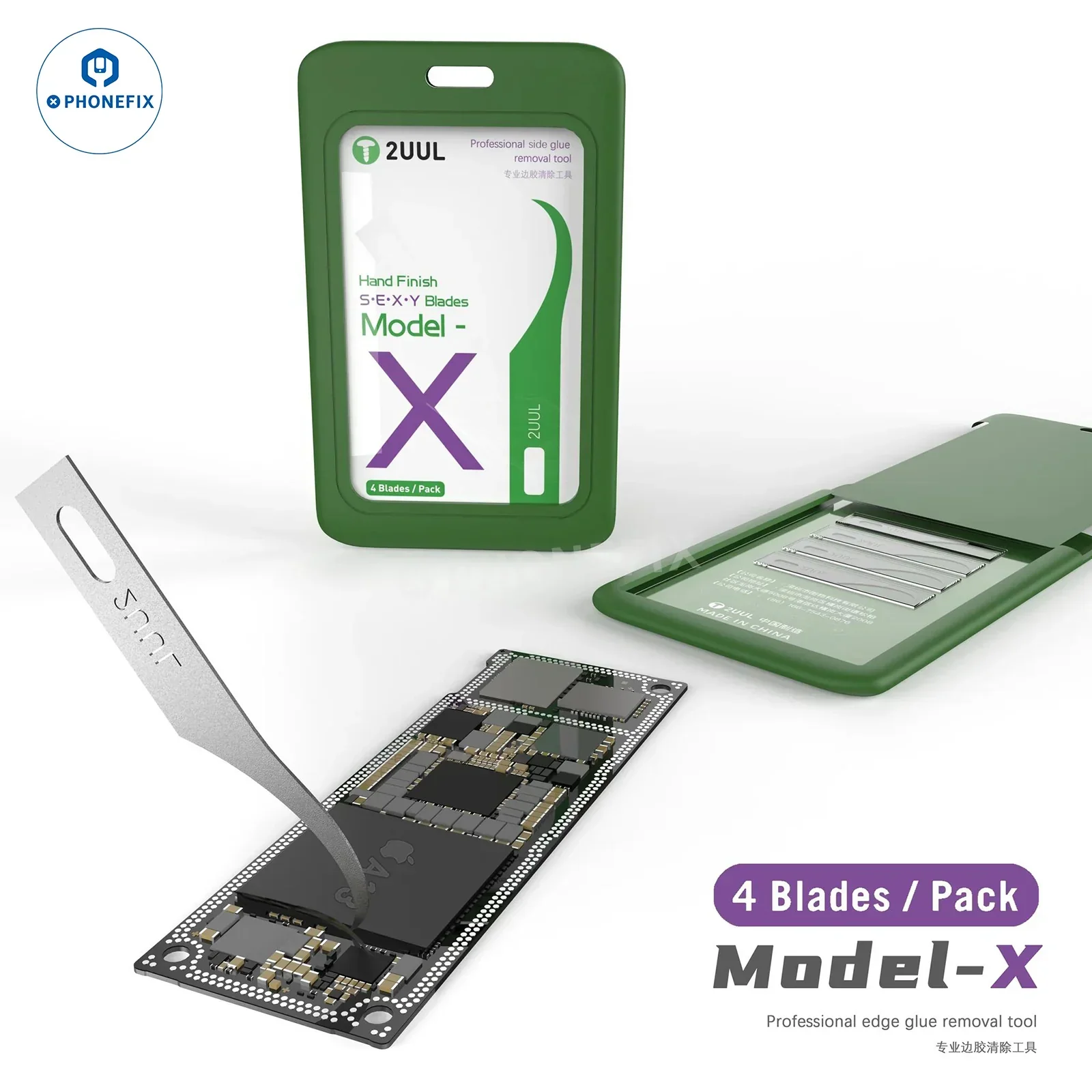 2UUL 4 In 1 Hand Finish SEXY Blades Set For Motherboard PCB Cleaning - Image 10