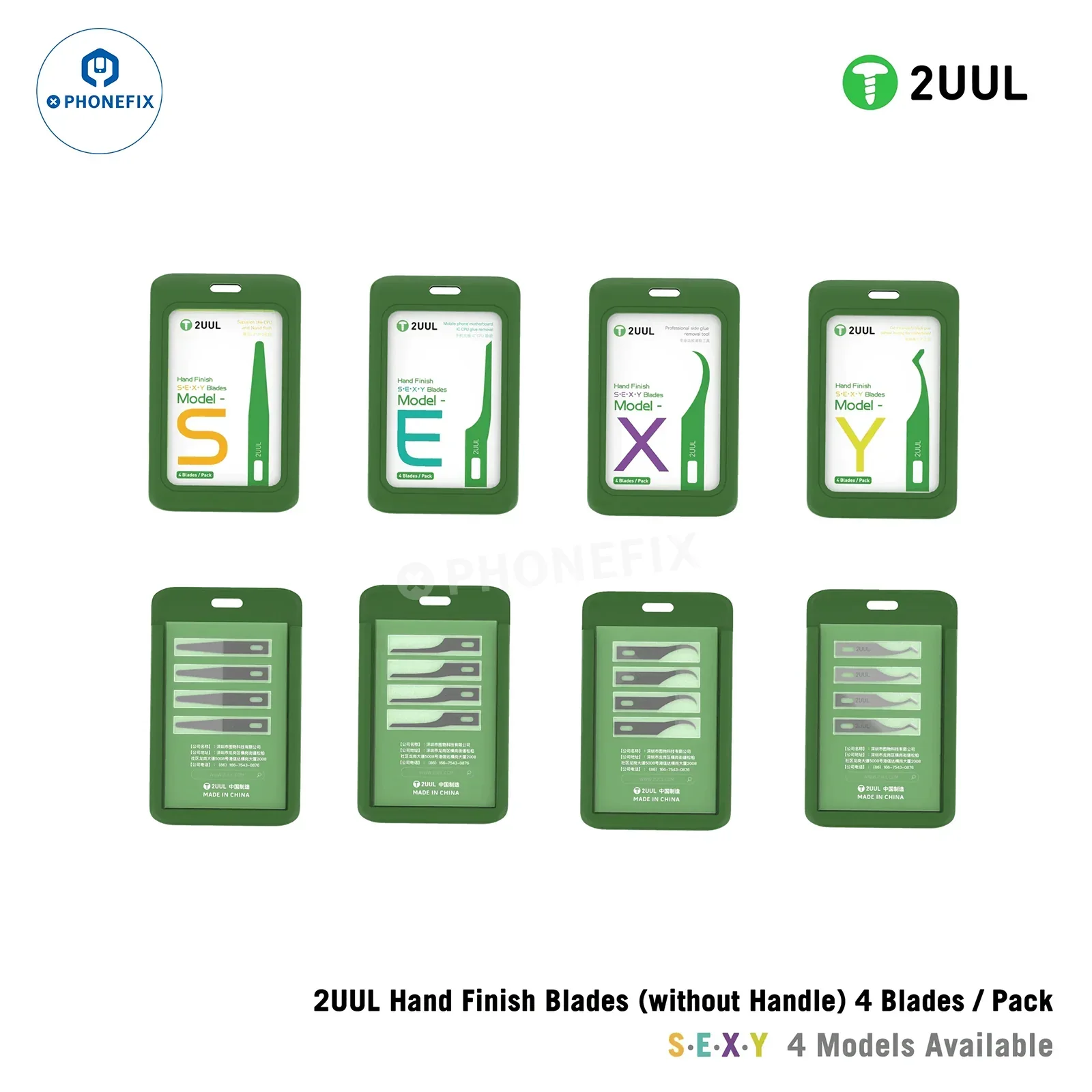 2UUL 4 In 1 Hand Finish SEXY Blades Set For Motherboard PCB Cleaning - Image 2
