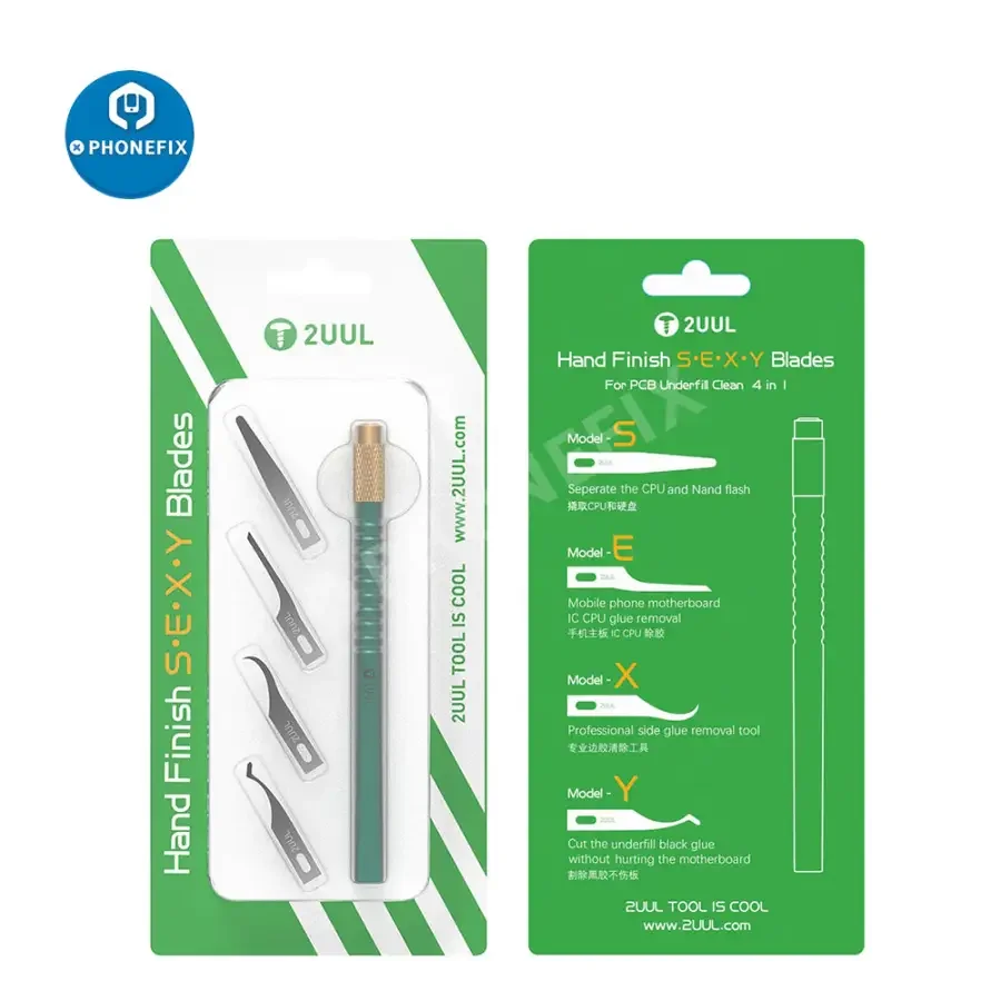 2UUL 4 In 1 Hand Finish SEXY Blades Set For Motherboard PCB Cleaning - Image 5