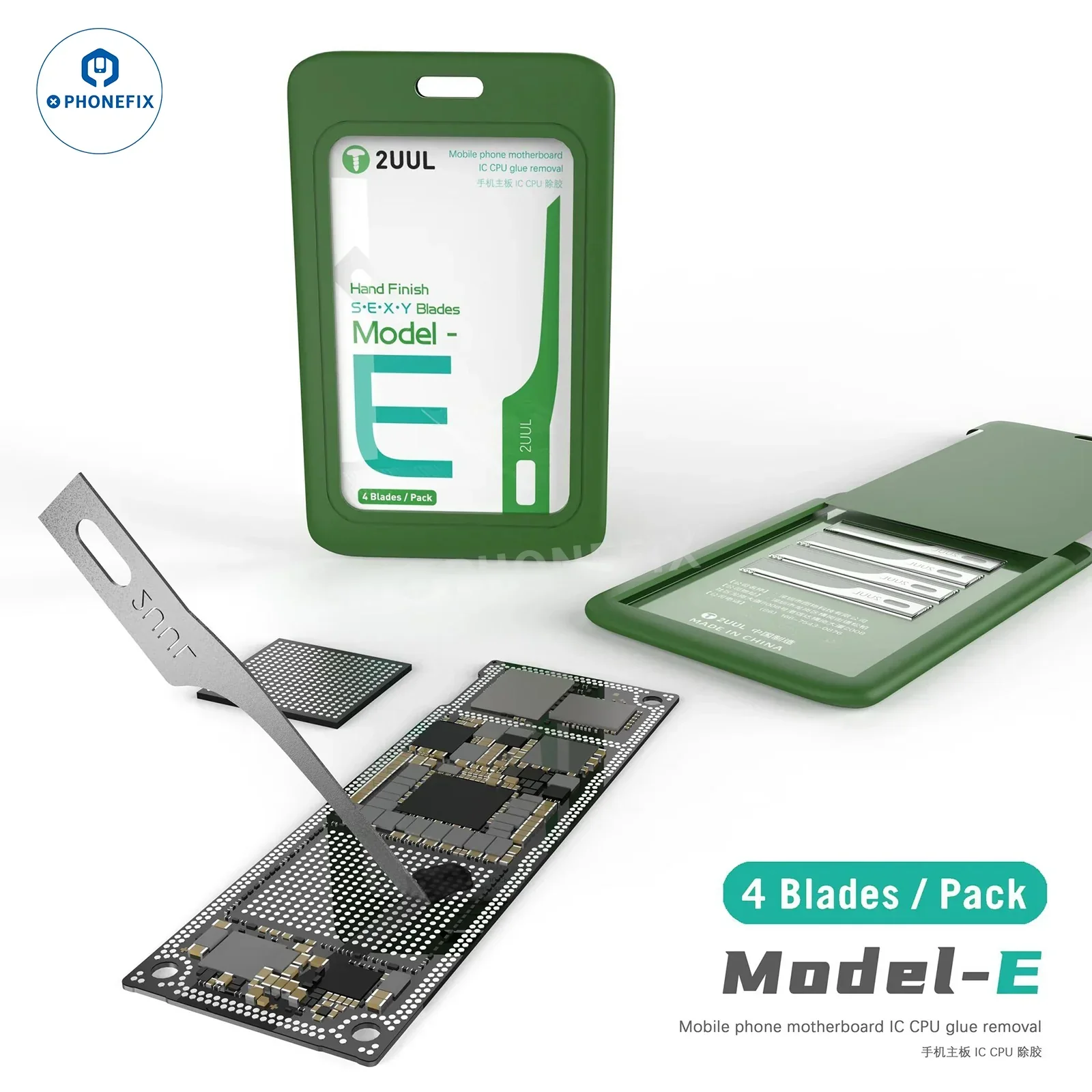 2UUL 4 In 1 Hand Finish SEXY Blades Set For Motherboard PCB Cleaning - Image 8
