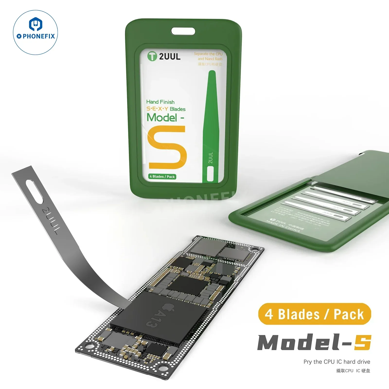 2UUL 4 In 1 Hand Finish SEXY Blades Set For Motherboard PCB Cleaning - Image 9
