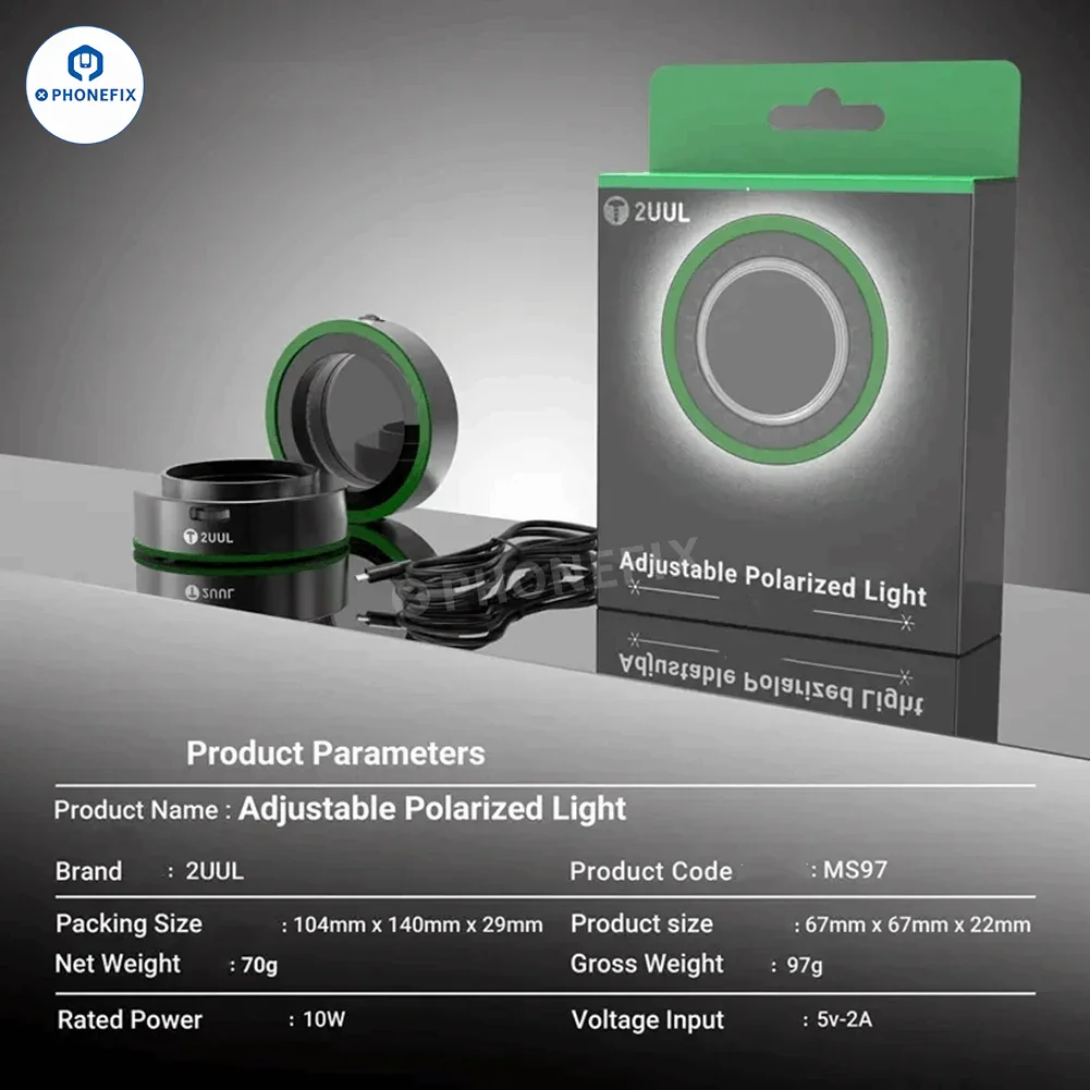 2UUL Adjustable Polarized LED Light Microscope Ring Lamp - Image 11
