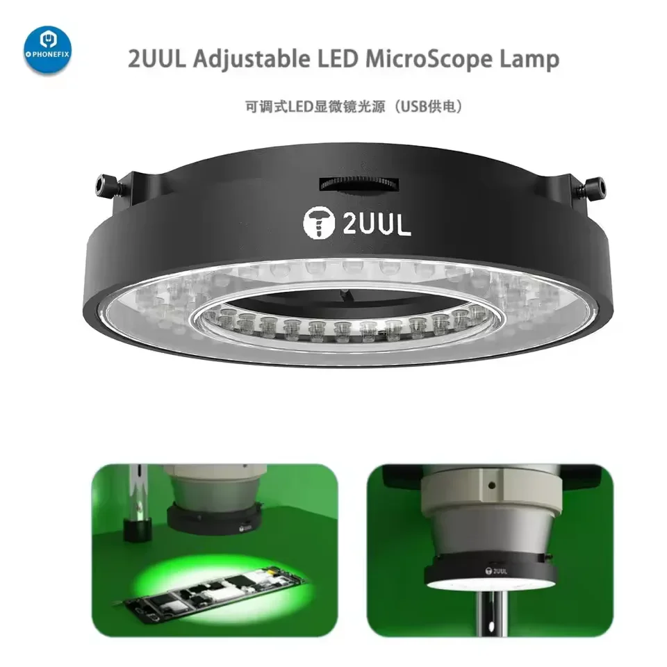 2UUL Adjustable Polarized LED Light Microscope Ring Lamp - Image 2