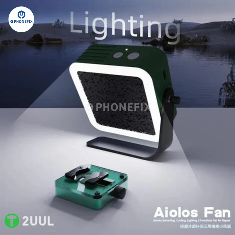 2UUL Aiolos Fan With Cooling Lighting Soldering Smoke Extraction - Image 3