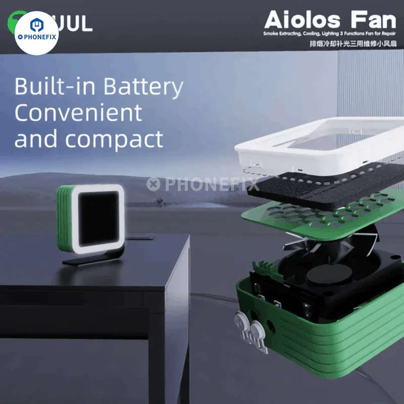 2UUL Aiolos Fan With Cooling Lighting Soldering Smoke Extraction - Image 6