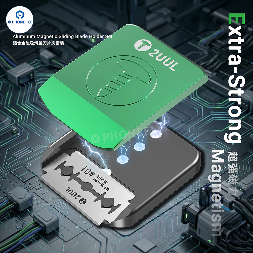 2UUL BB01 Blade & BL05 Aluminum Magnetic Holder for Phone Repair - Image 3