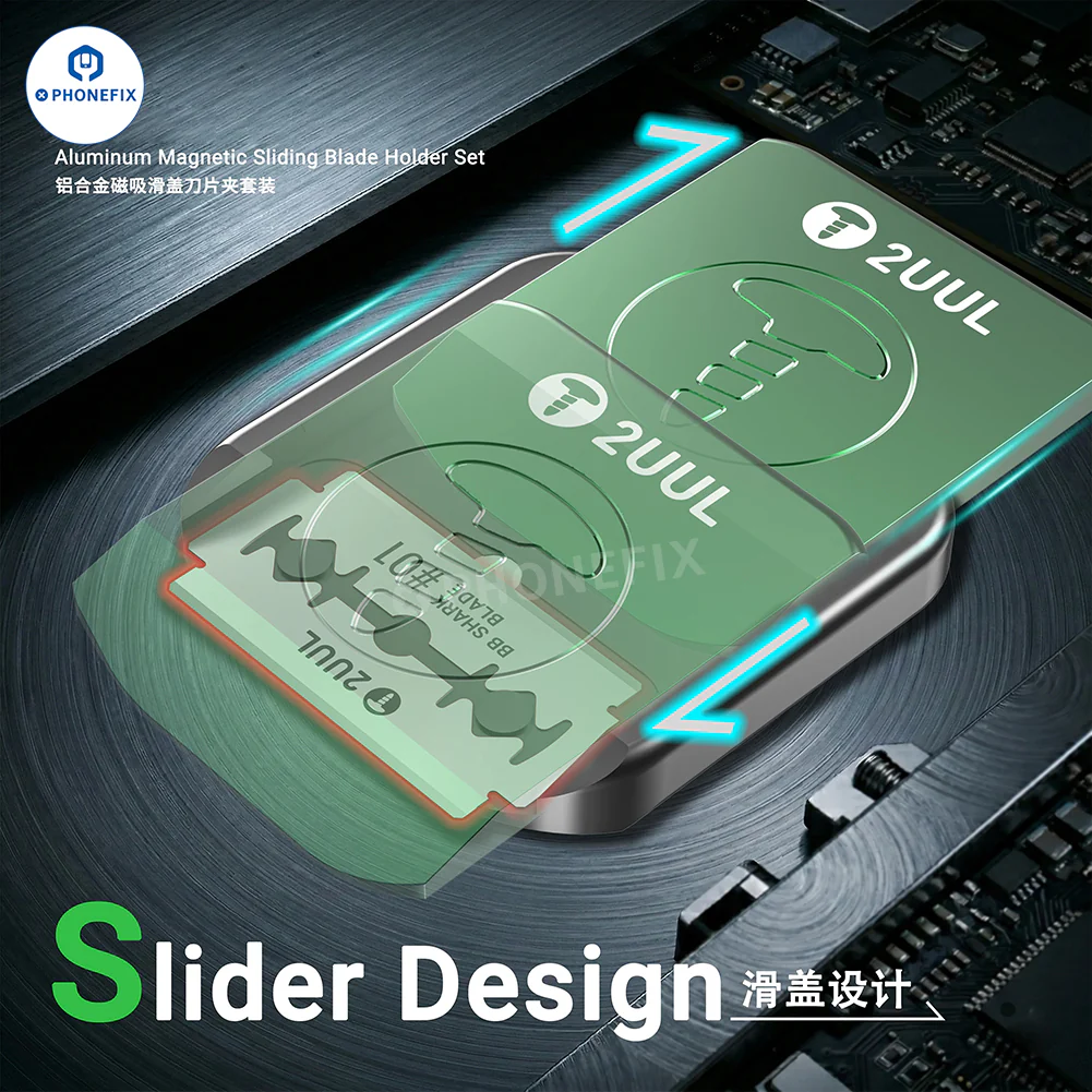 2UUL BB01 Blade & BL05 Aluminum Magnetic Holder for Phone Repair - Image 5