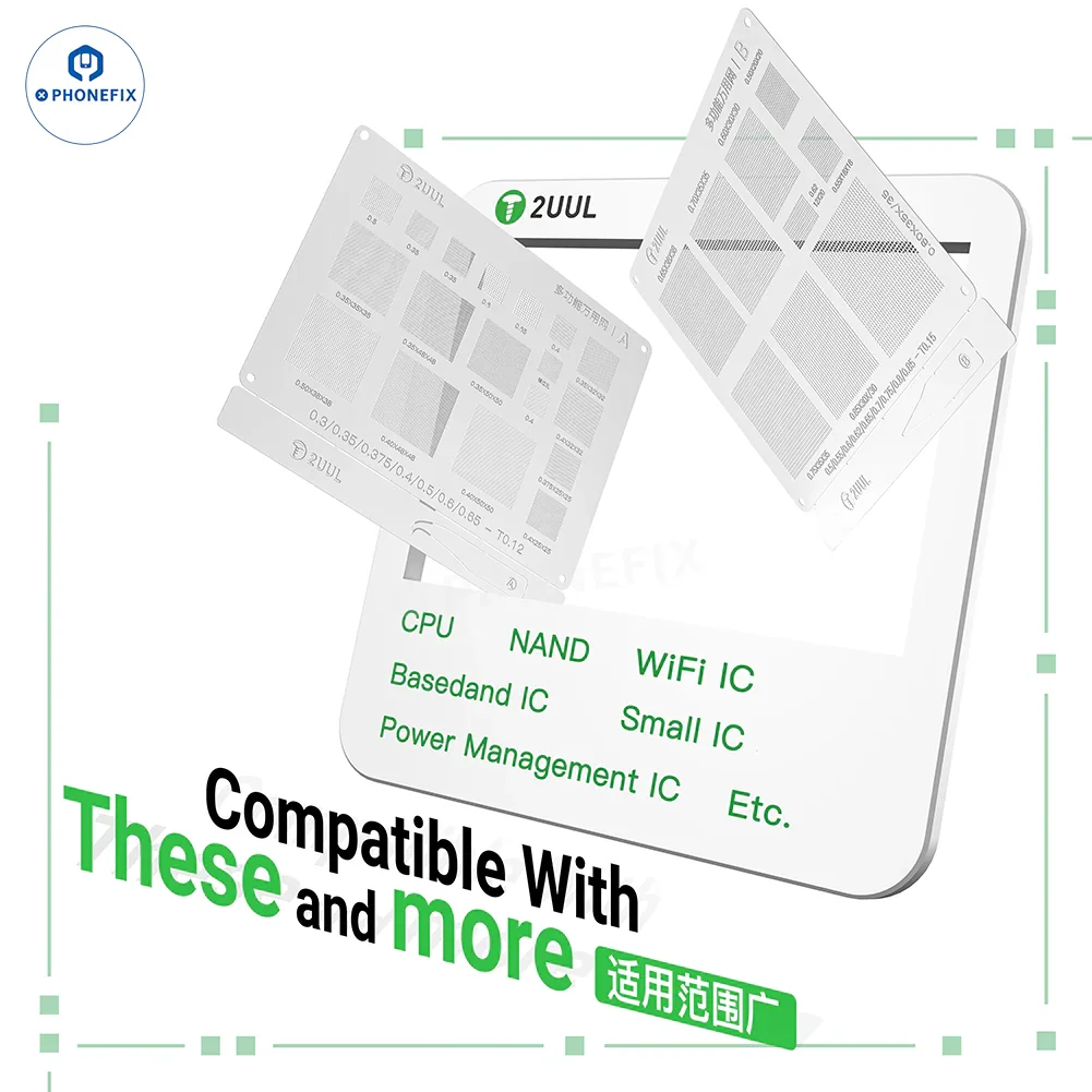 2UUL BG02 AB Universal Reballing Stencil for Phone CPU NAND WIFI IC - Image 3