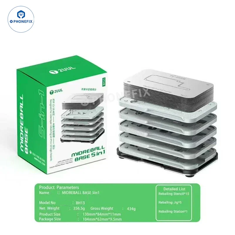 2UUL BH13 Midreball Base for iPhone 12-16 Middle Layer Reballing - Image 7
