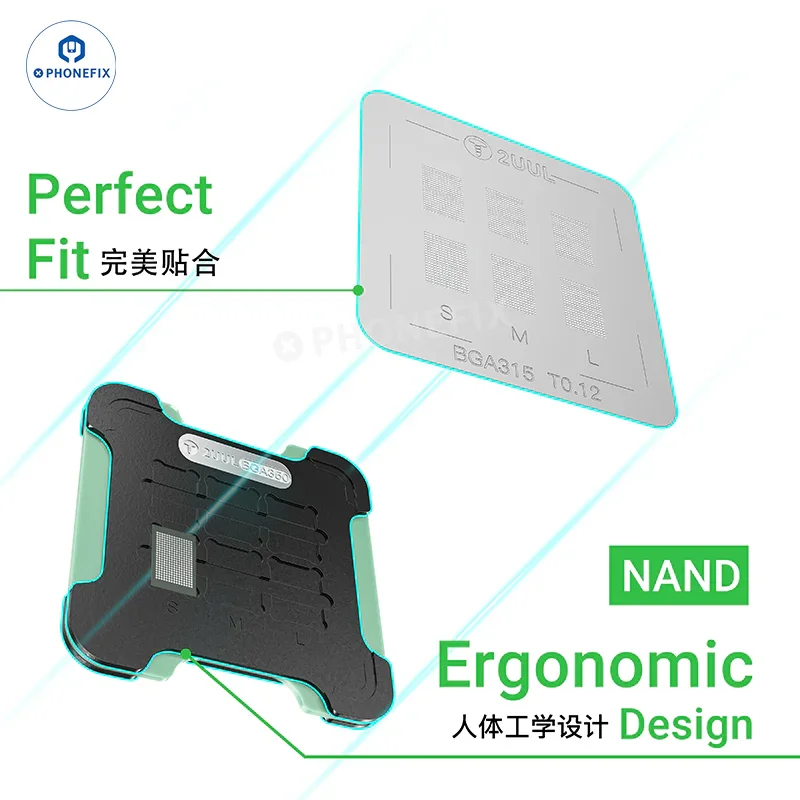 2UUL BH16 Nand Reballing Magnetic Base with BGA110 BGA315 Stencil - Image 5