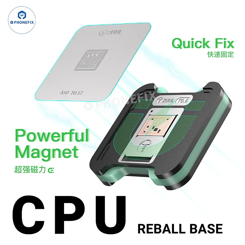 2UUL BH17 CPU Reballing Platform with iPhone A10-A19/Android Stencil - Image 3