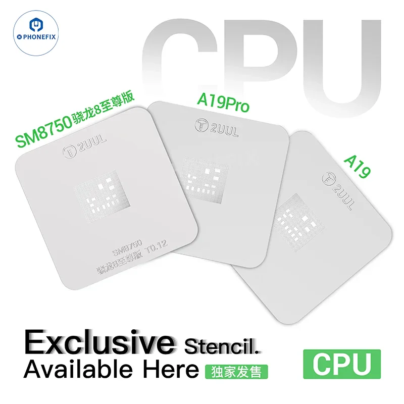 2UUL BH17 CPU Reballing Platform with iPhone A10-A19/Android Stencil - Image 6