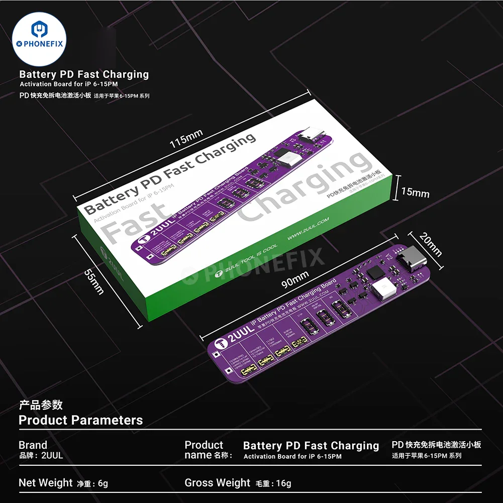 2UUL BT01 iPhone PD Fast Charging Activation Board BT02 Battery Connector - Image 11