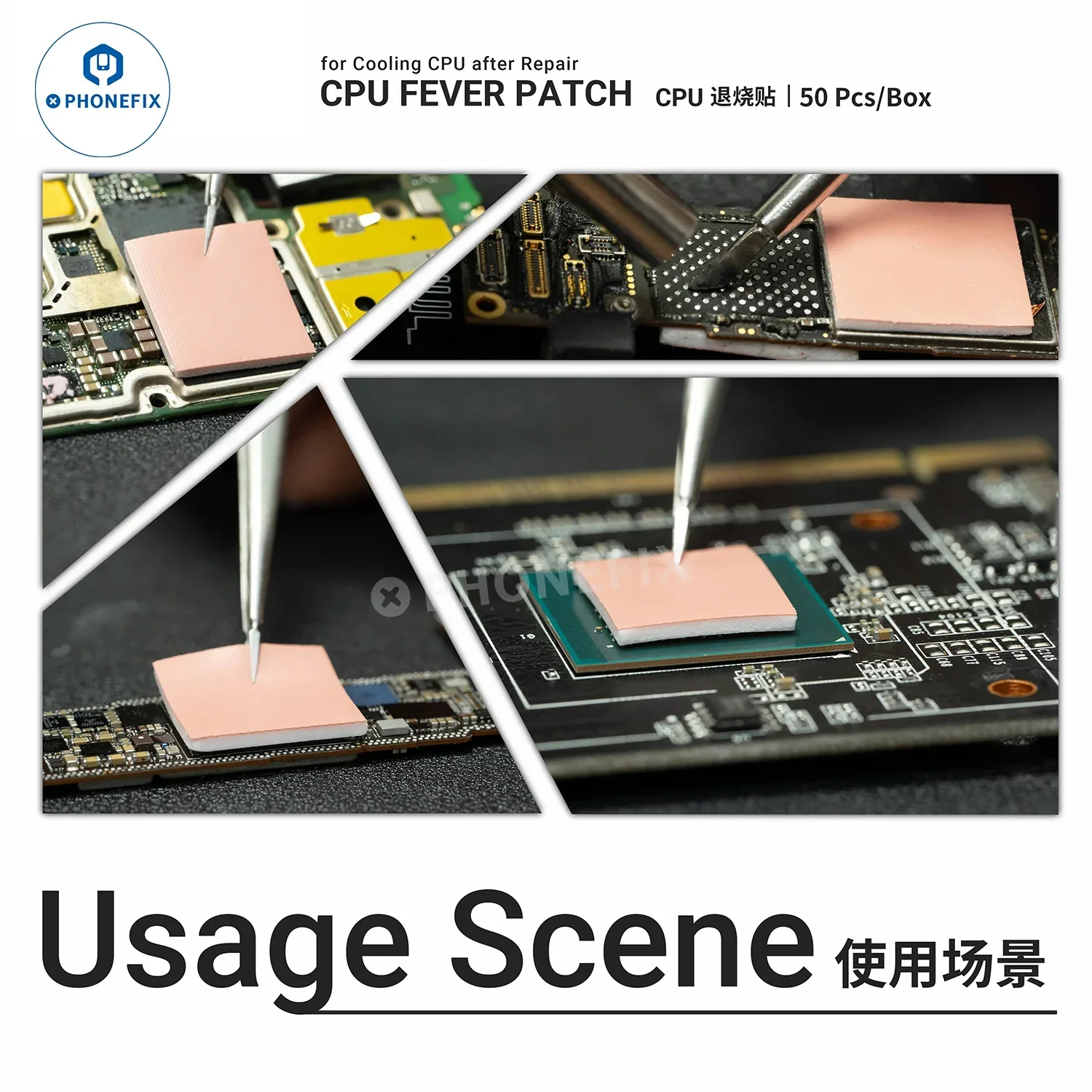 2UUL CPU Fever Patch Thermal Paste IC Cooling Copper Sheet - Image 2