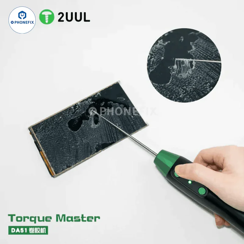 2UUL DA51 Torque Master Phone PCB Screen OCA Glue Removal - Image 2