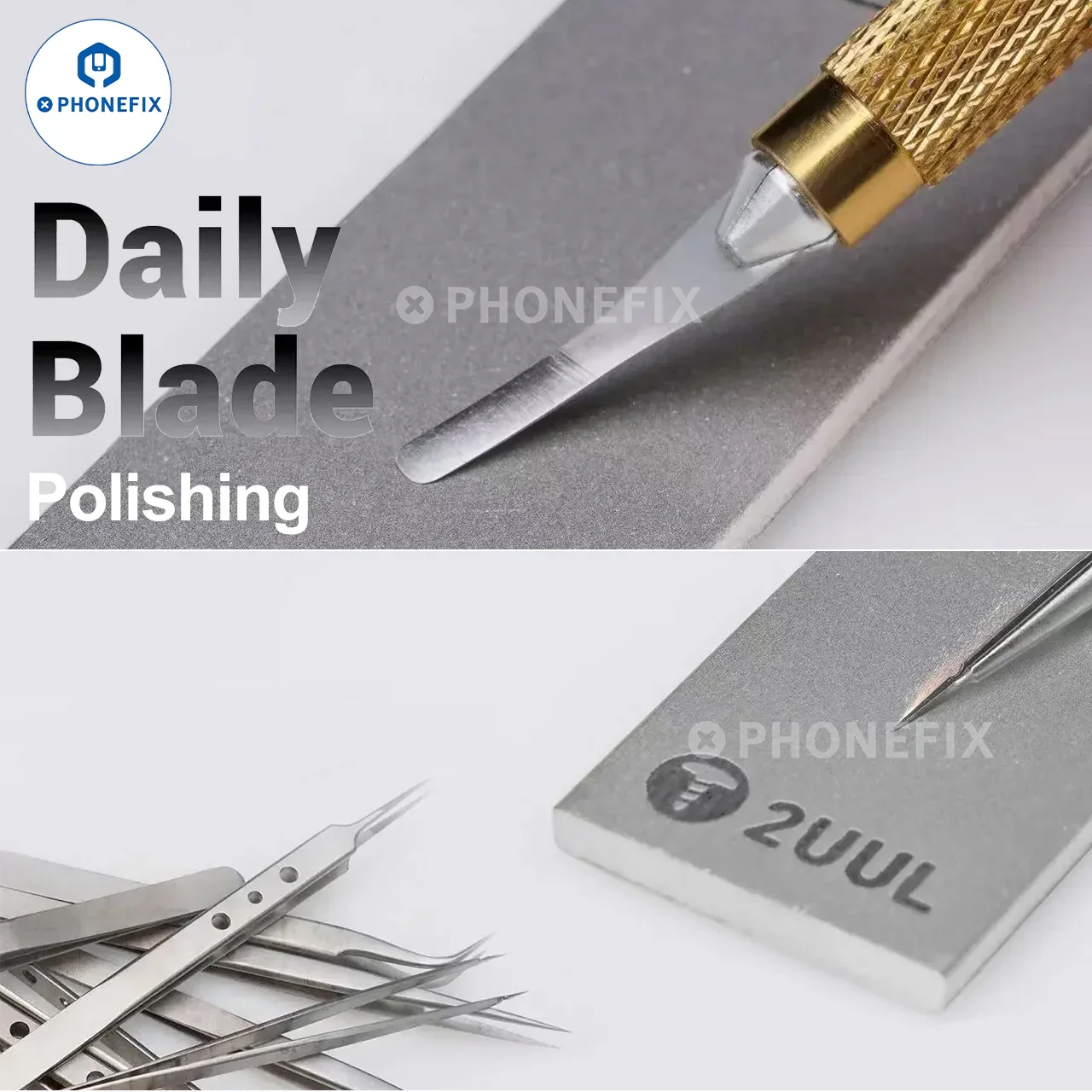 2UUL FM02 TipTune Tweezers Grinding Polishing Pad Sandpaper Set - Image 2