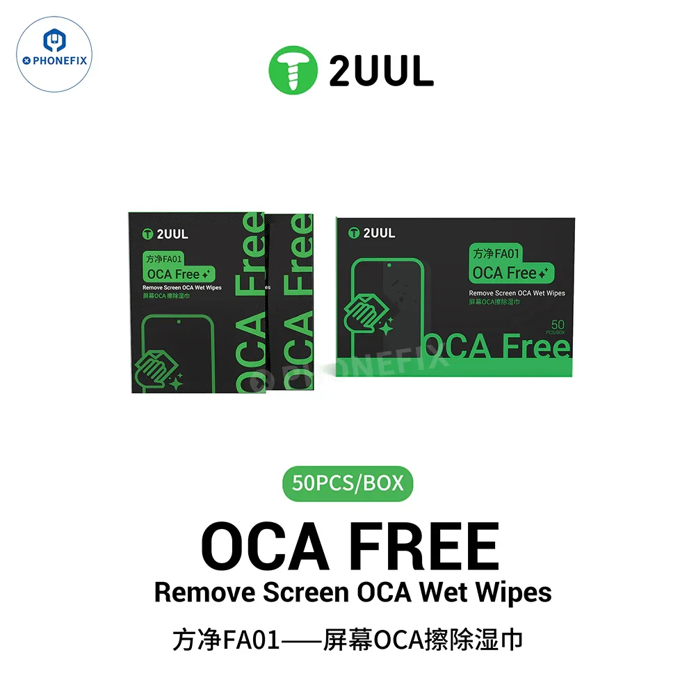 2UUL Glass Screen Cleaning Wet Wipes OCA Glue Removal Cloth - Image 2