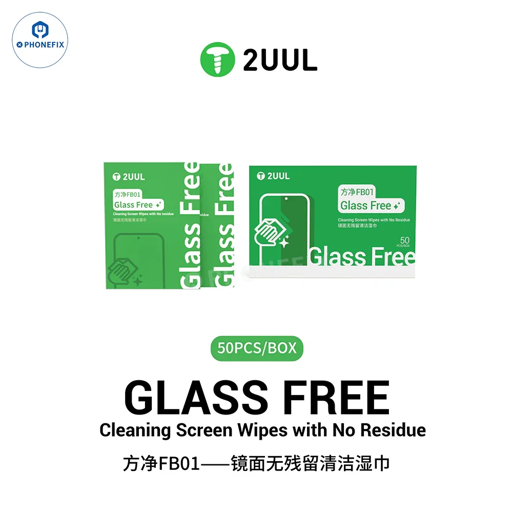 2UUL Glass Screen Cleaning Wet Wipes OCA Glue Removal Cloth - Image 3