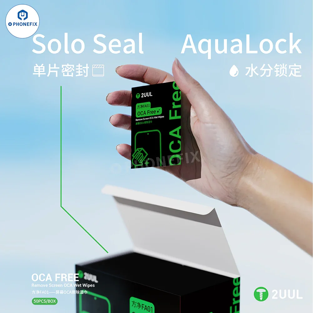 2UUL Glass Screen Cleaning Wet Wipes OCA Glue Removal Cloth - Image 4