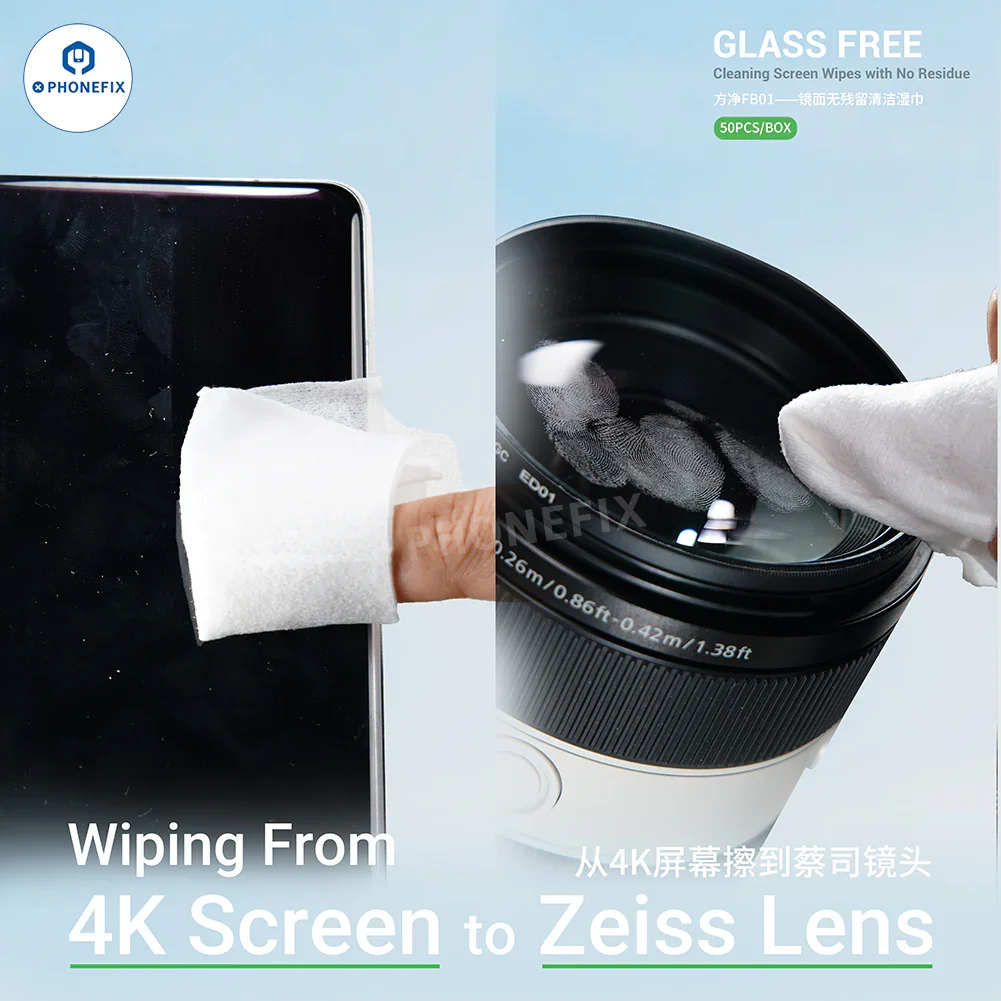 2UUL Glass Screen Cleaning Wet Wipes OCA Glue Removal Cloth - Image 8