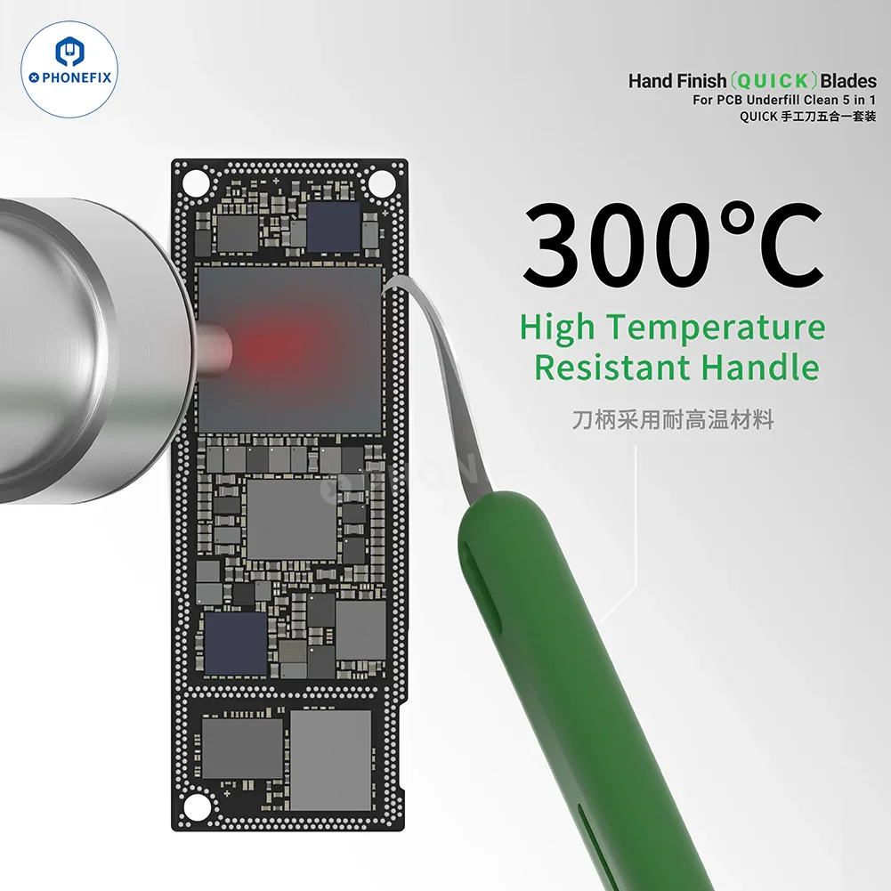 2UUL Hand Finish QUICK Blades 5-in-1 Phone PCB Underfill Clean Kit - Image 3