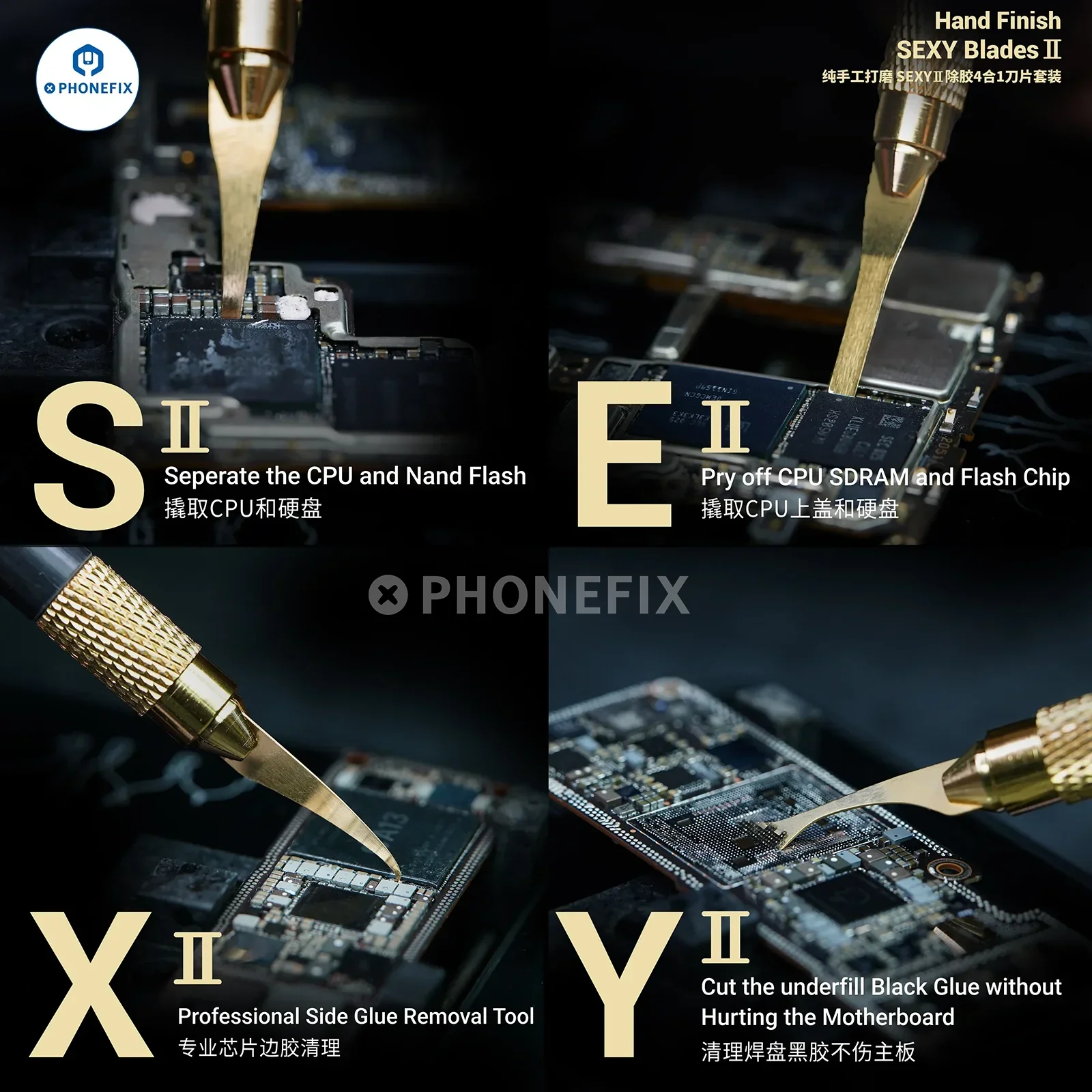 2UUL Hand Finish SEXY Blades for CPU IC Prying PCB Underfill Clean - Image 2