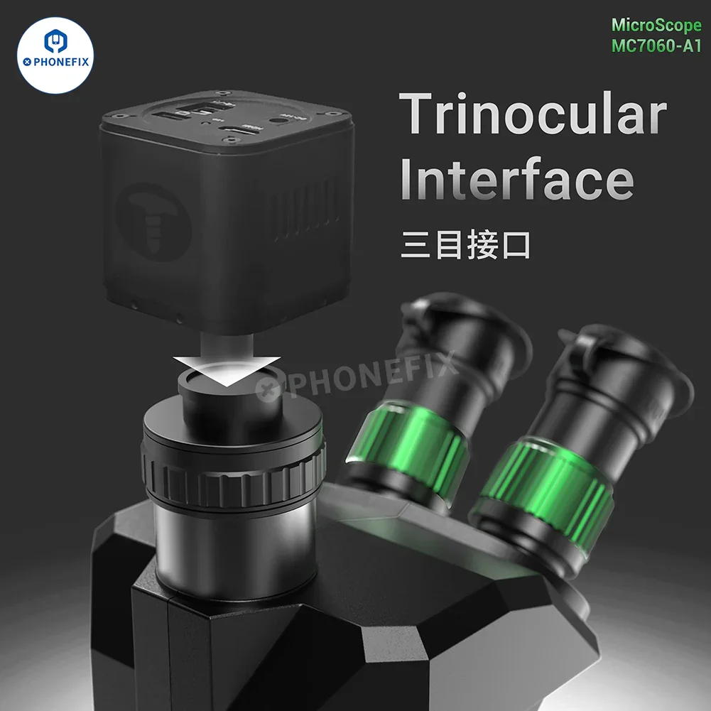 2UUL MC7060-A1 7-60X PCB Micro-Soldering Trinocular Microscope - Image 6
