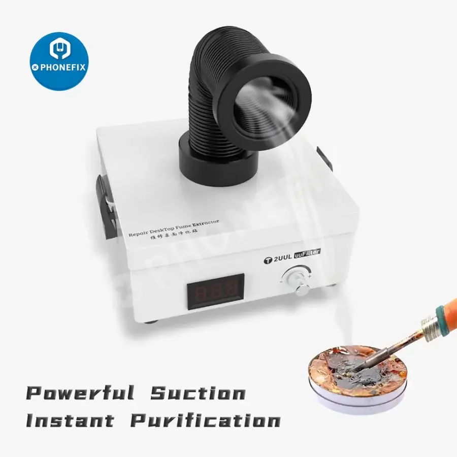 2UUL Mini Soldering Smoke Cleaner Fume Extractor Air Filter For Phone Repair - Image 3