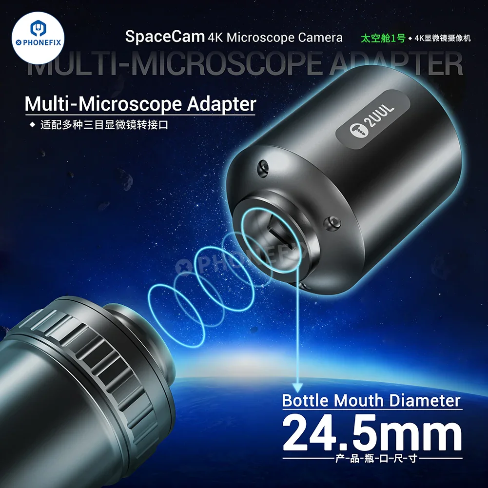 2UUL MS01 SpaceCam 4K Microscope Camera for Phone Repair - Image 6