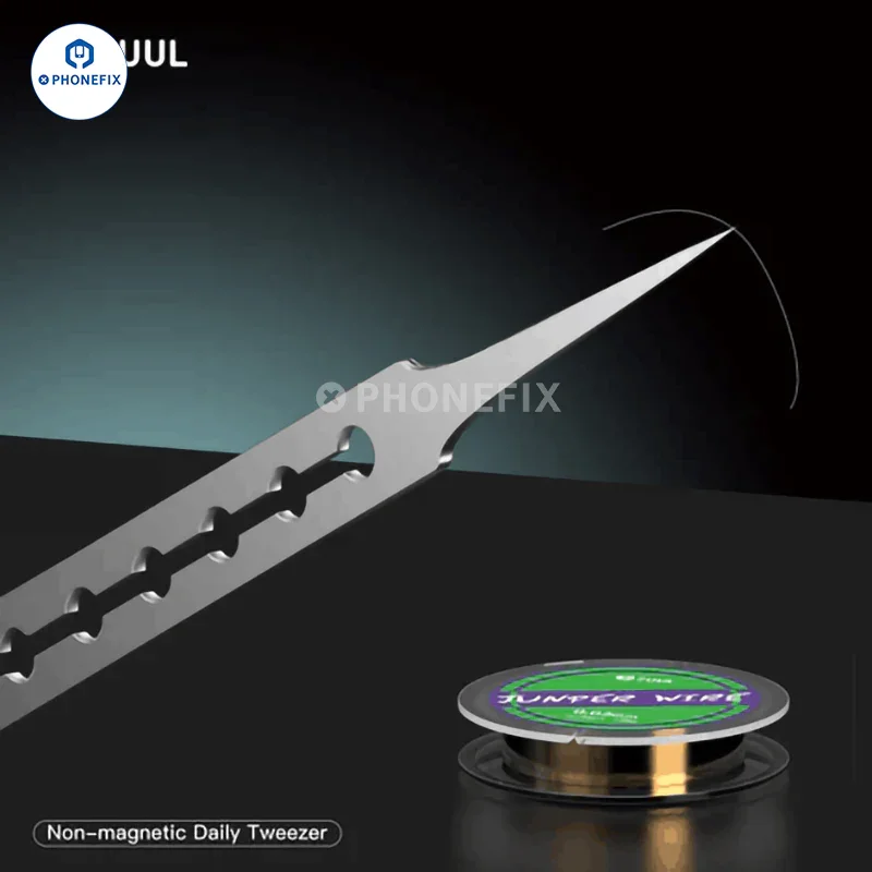 2UUL Non-magnetic Purple Titanium Tweezers Phone PCB Repair Tool - Image 4