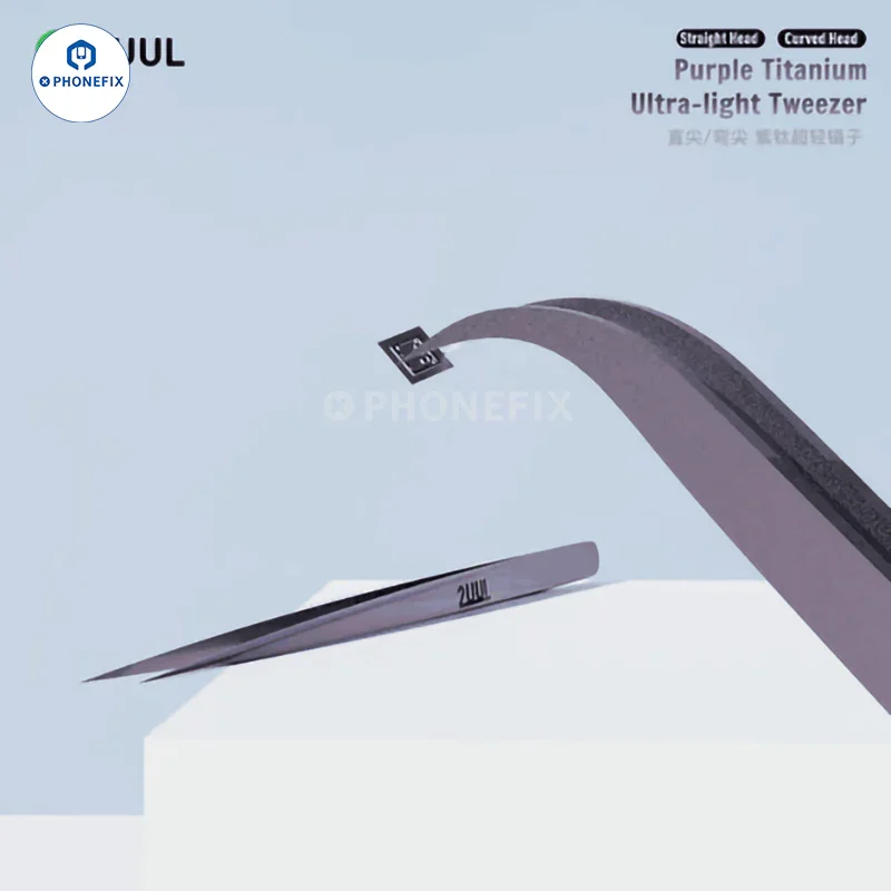 2UUL Non-magnetic Purple Titanium Tweezers Phone PCB Repair Tool - Image 6