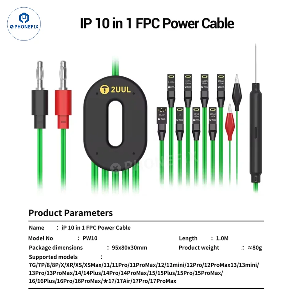 2UUL PW10 10-in-1 FPC Power Cable for iPhone 7-17 Pro Max - Image 6