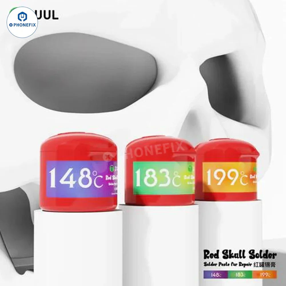 2UUL Red Skull Solder Paste Flux Soldering Repair 148℃ 183℃ 199℃ 50g - Image 4
