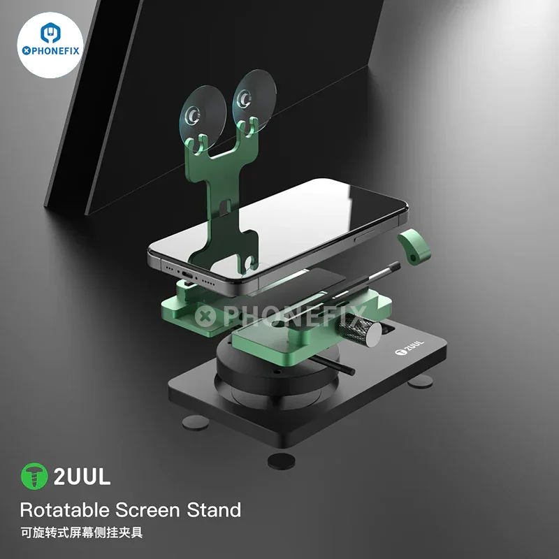 2UUL Rotatable Screen Stand LCD Side Hanging Clamp Fixture - Image 3