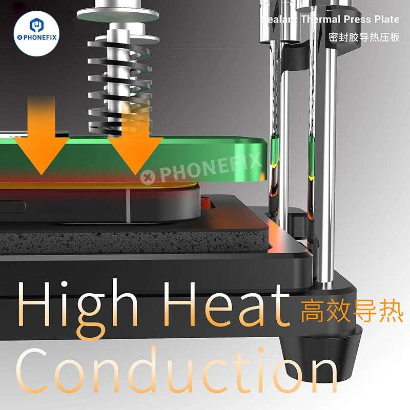 2UUL Sealant Thermal Press Plate For iPhone 12-16 Pro Max Screen Repair - Image 8